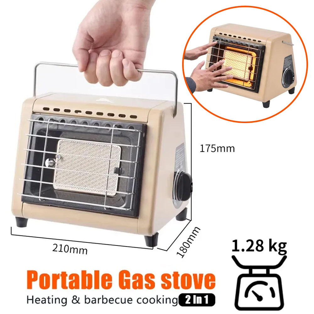 휴대용 2 in 1 가스 스토브 히터 1.5KW BBQ - Home Cooking Heater 리뷰 및 가격